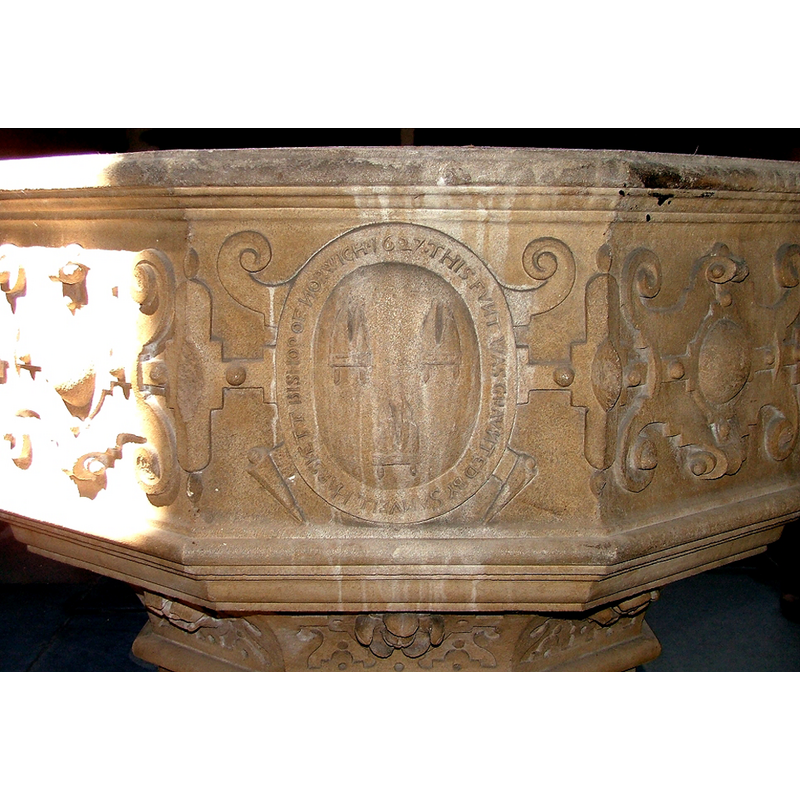 in a cartouche [cf. Inscription area]