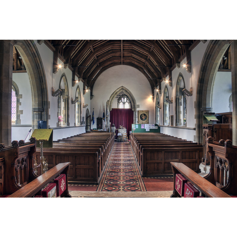 the font and cover at the west end