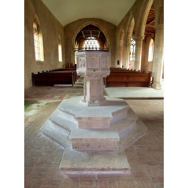 the font and cover in the foreground