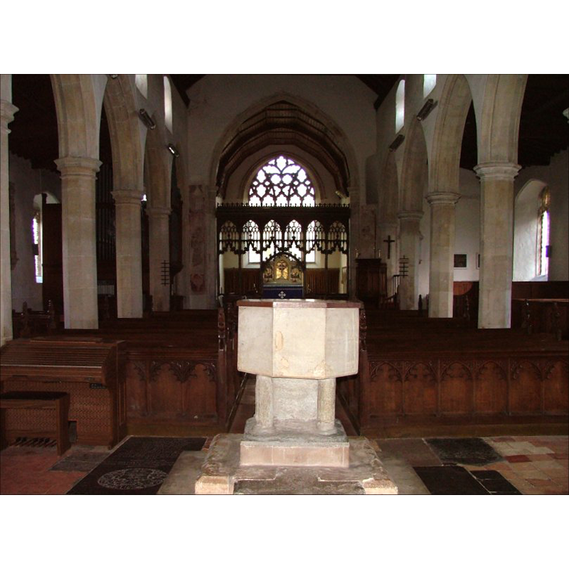 the font and cover in the foreground