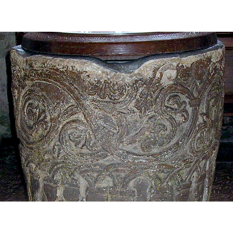 forming large intertwining circles on the basin sides