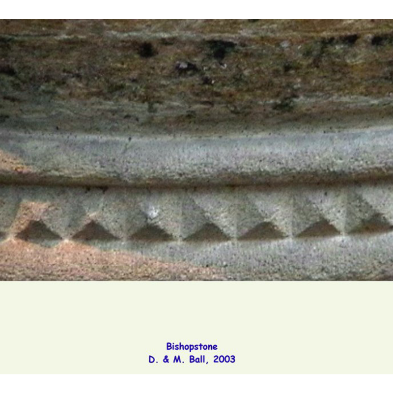 a modern replacement; notice the upper part, the original, and the lower, the replacement