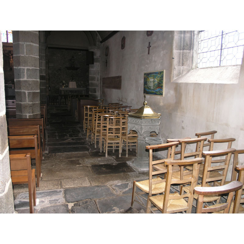 the modern font by the north wall of the north aisle