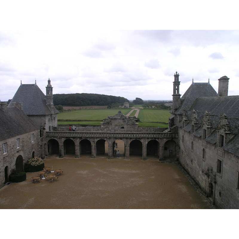 the courtyard of the castle