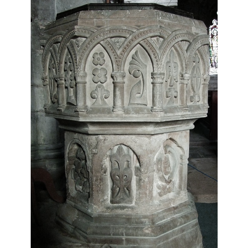 several -- [cf. Font notes regarding Fowler's suggestion that this is probably the basin of the original font of the Transitional period]