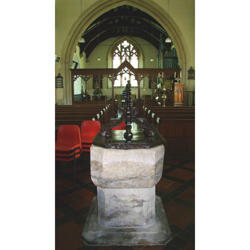 at the west end of the nave