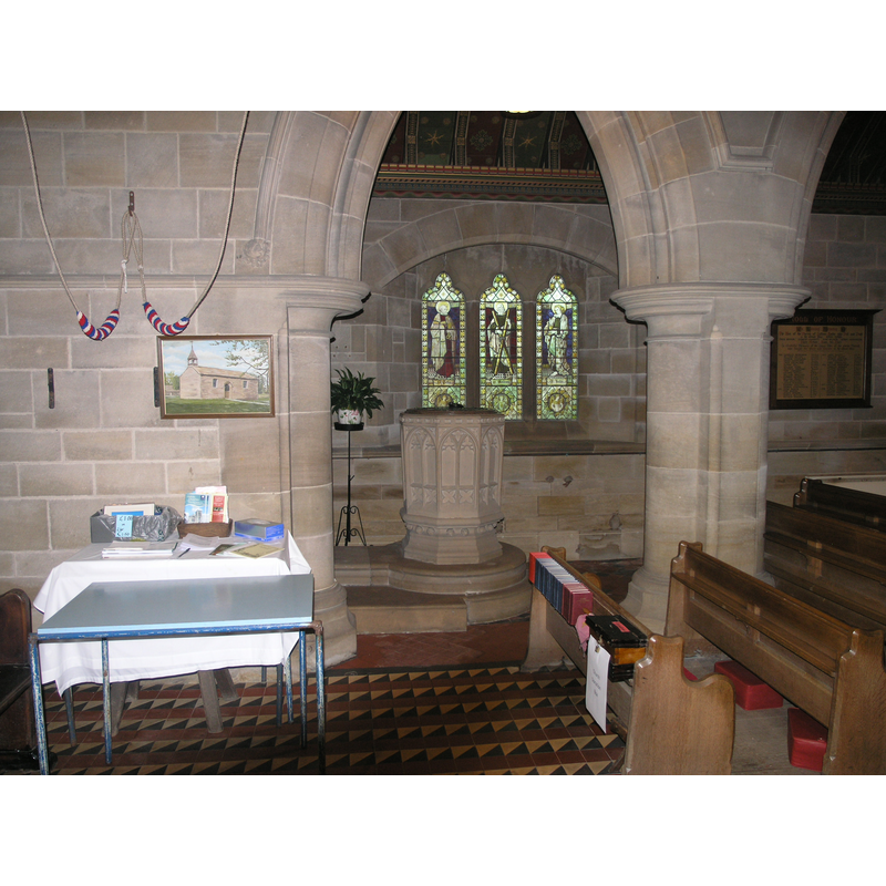 the font in the south aisle