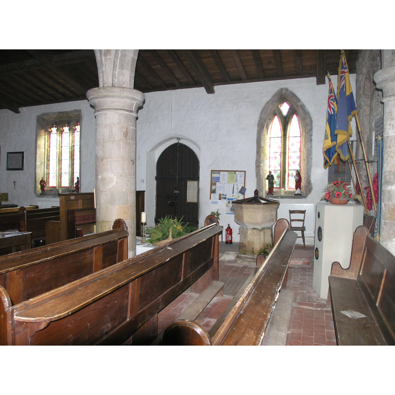 the font and cover by the south entrance