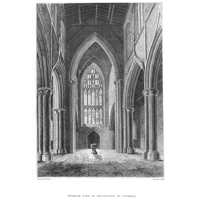 with the font at the west end, before the canopy was added