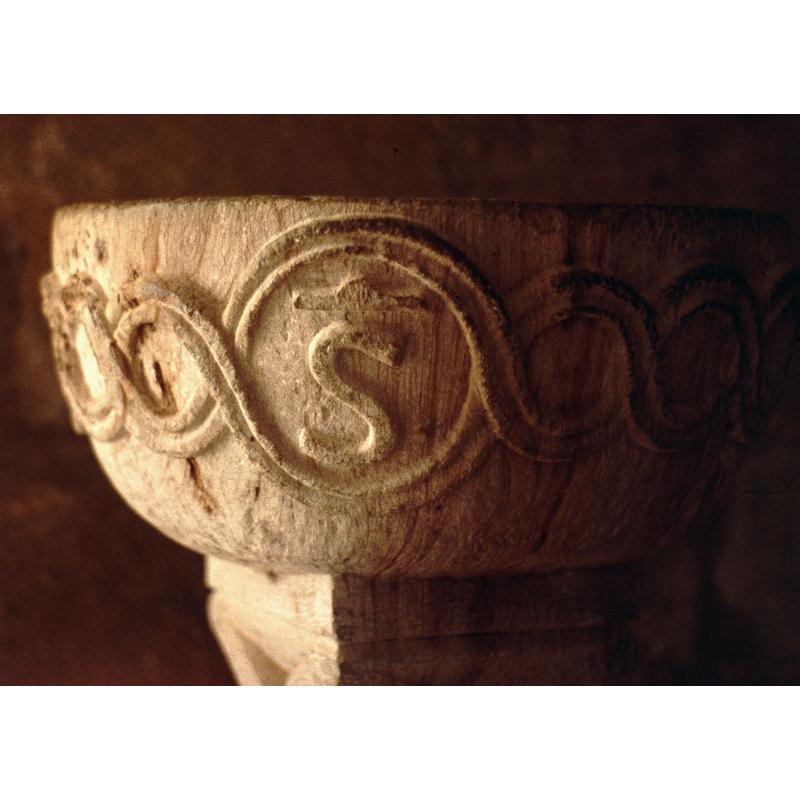 two of the circles with initials inscribed