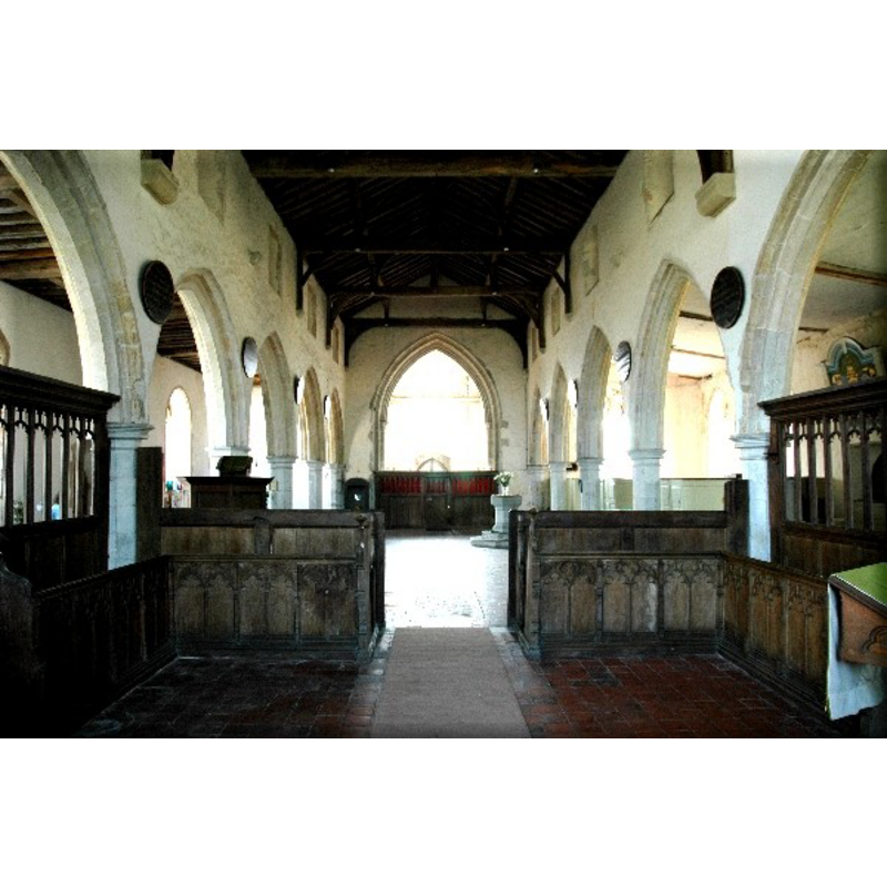the font visible at the west end, by the north arcade
