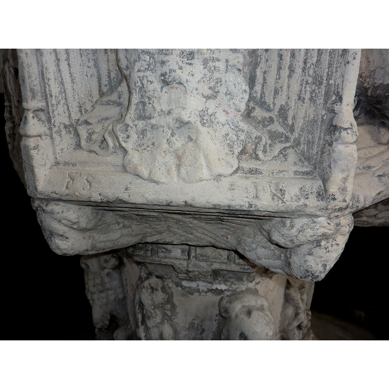 on the lower frame, two sets of initials: FS on the left, IK on the right