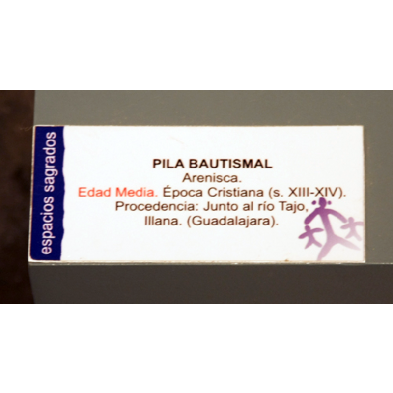 the Museo de Guadalajara label for the font fragment