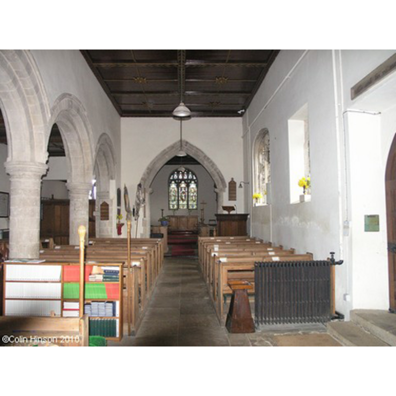 the photograph taken from where the font stands, to the west of the south doorway