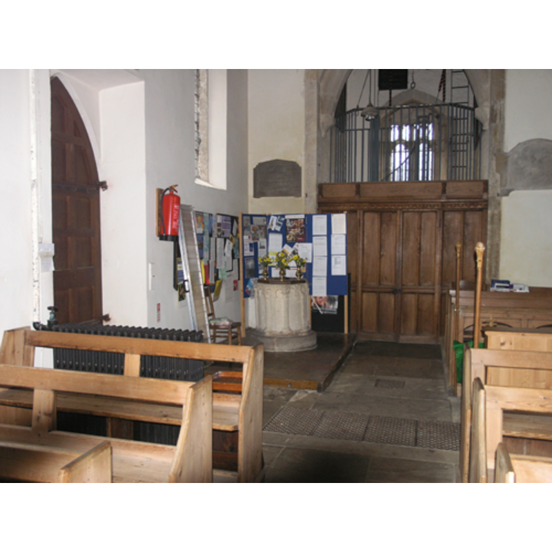 the font located at the west end of the nave