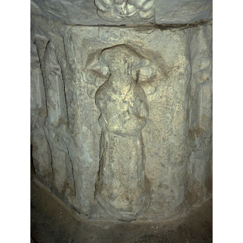 one on each side of the lower level of the underbowl chamfer