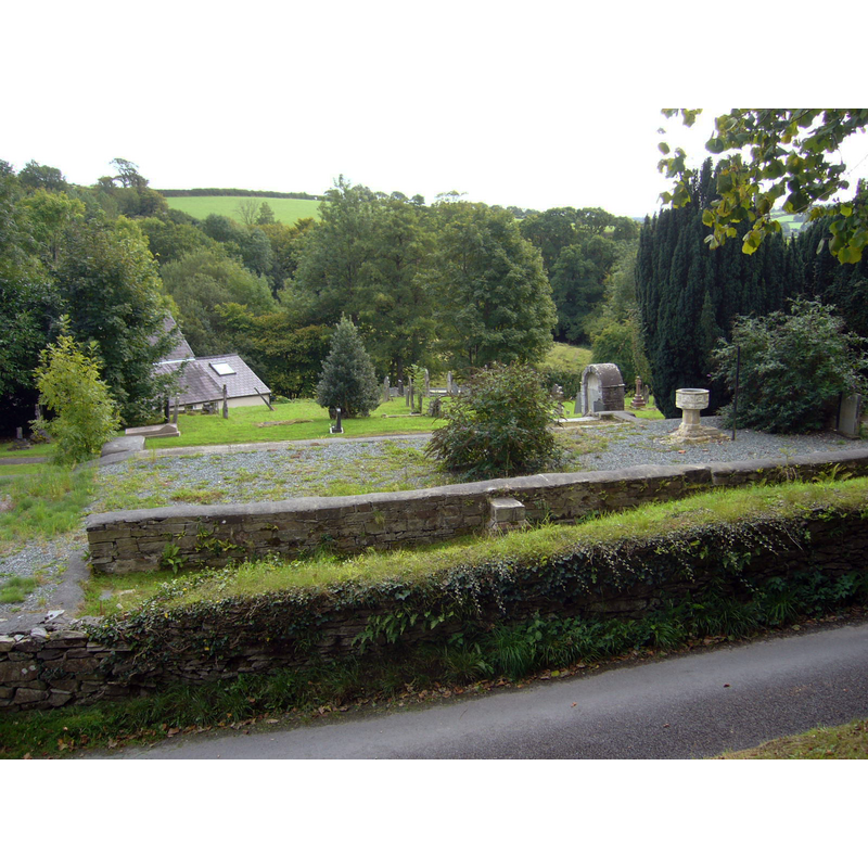 Foundations of the church of Saint Tygwydd