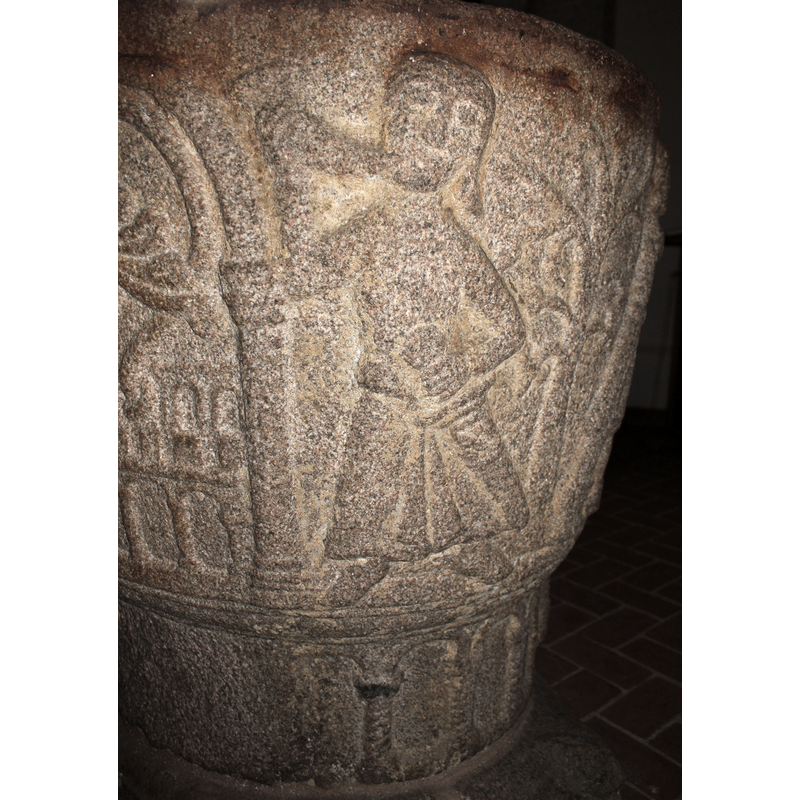 inscribed in a round arch
