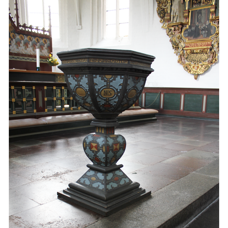 at the east end of the nave