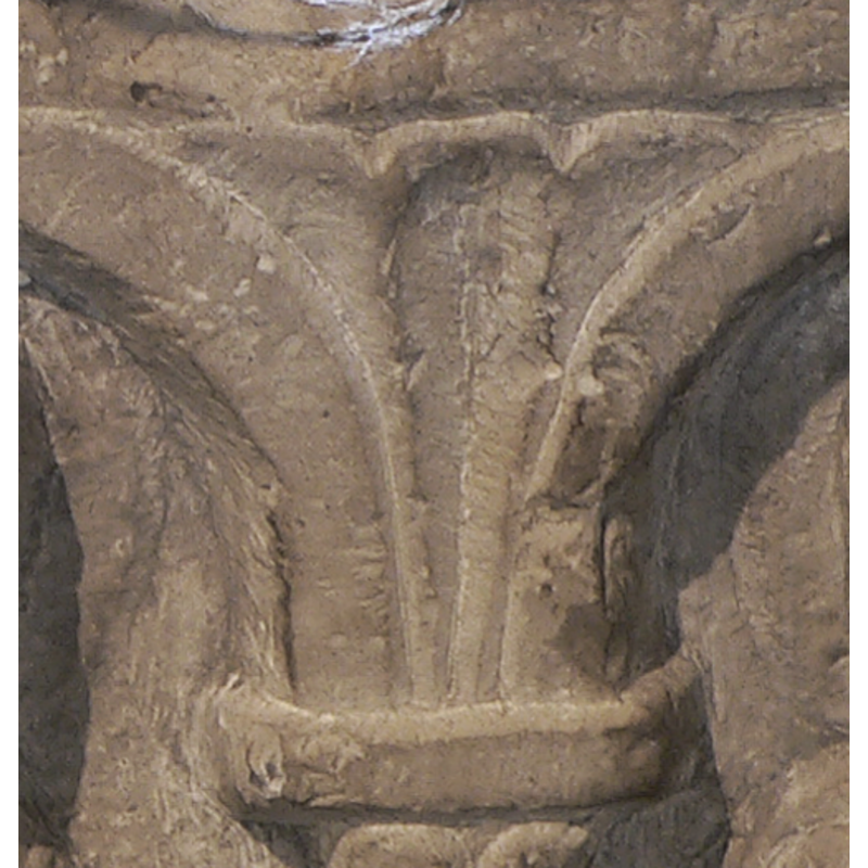 in each of the spandrels of the basin arcade