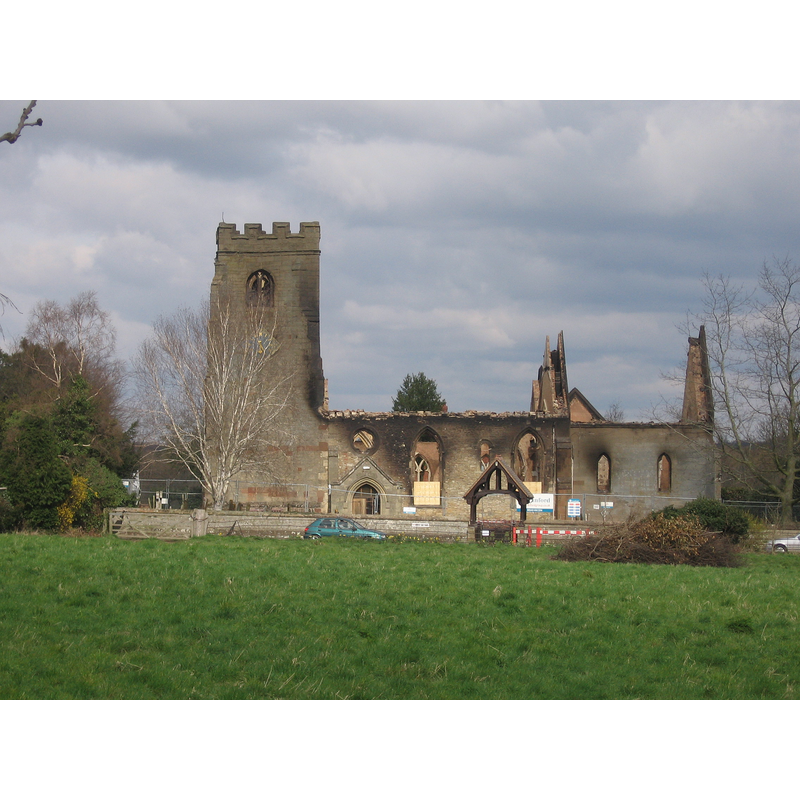 the church of St. Nicholas three days after the 16 March 2008 arson fire