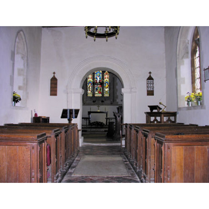 photographed ca. 2008; notice the former paint above the arche has now been covered