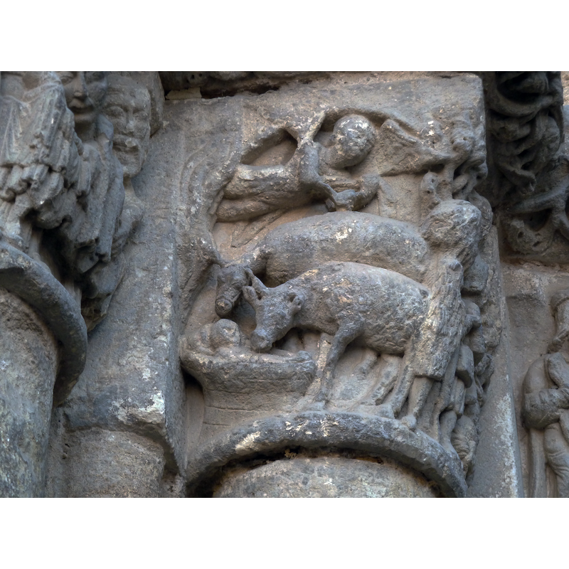 on the left side: the second half of the Nativity