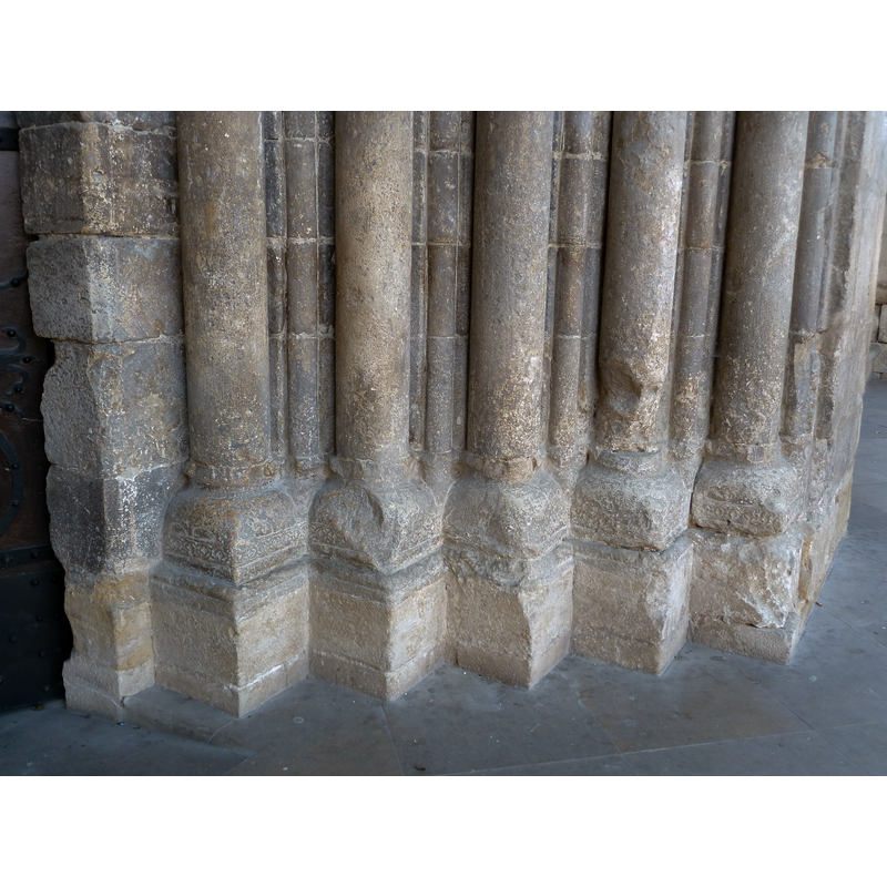 bases of the columns on the right side