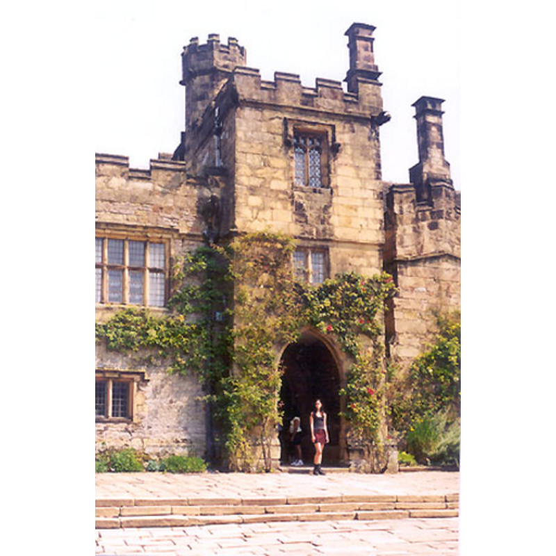 The entrance to Haddon Hall.