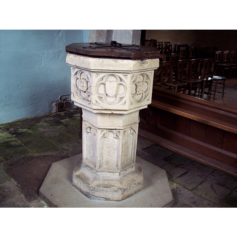 notice the large crack through the lower basin and upper base