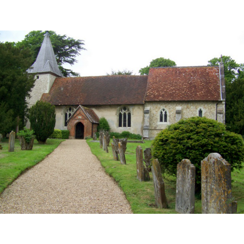 notice the reversed height of the two-volume church body: here the nave is lower than the chancel