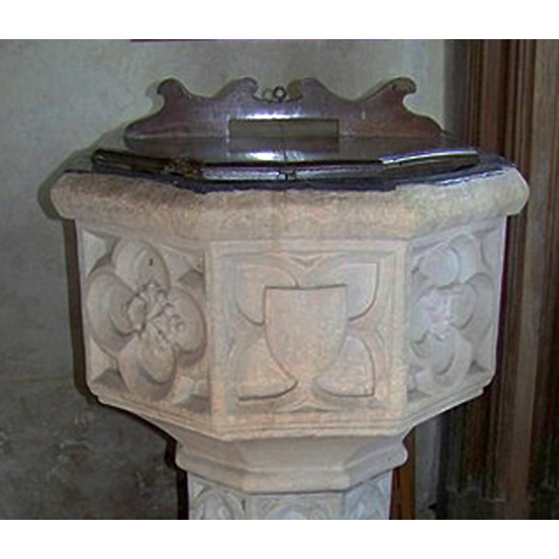 the sides and underbowl of the basin appear re-carved ort  drastically re-tooled; not so the upper rim