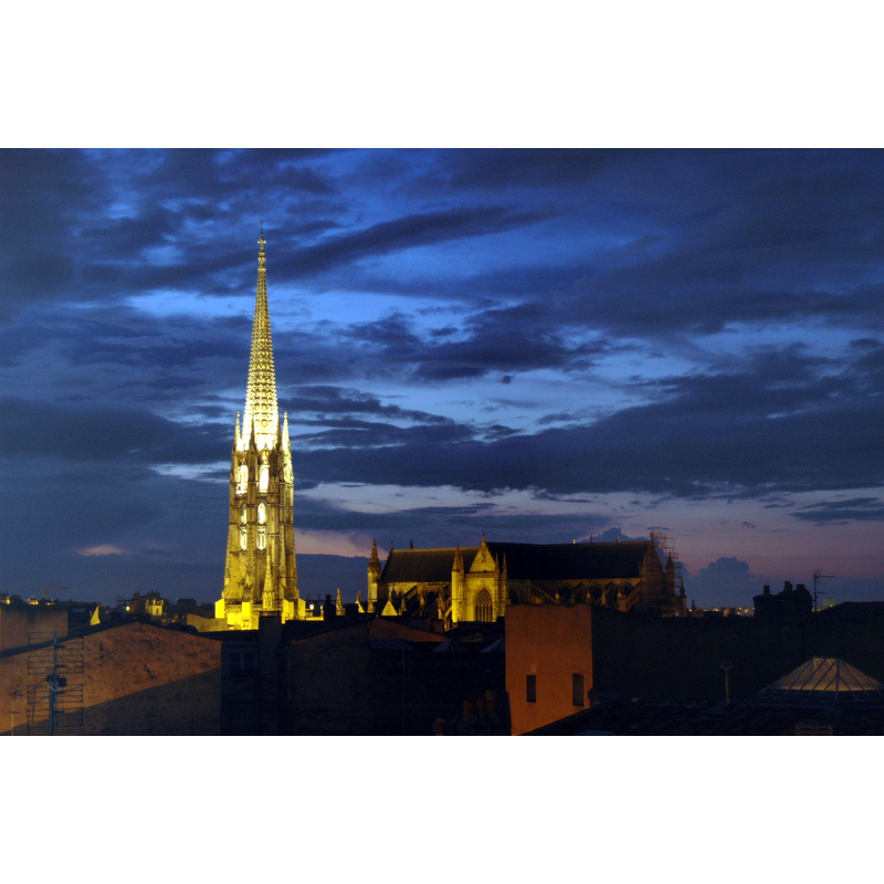 the bell tower is a separate building, just a few metres from the church