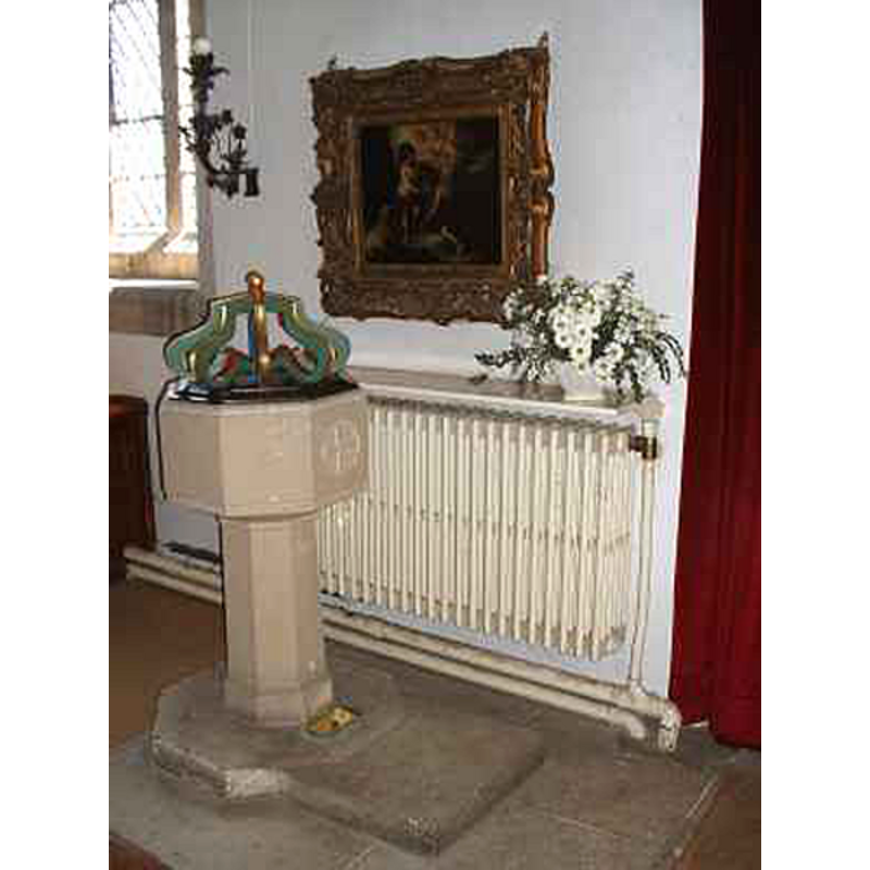 the 19thC font and its 20thC cover