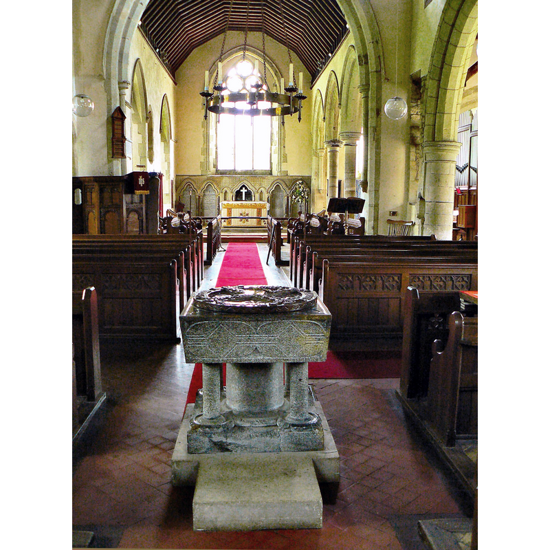 the font in the foreground