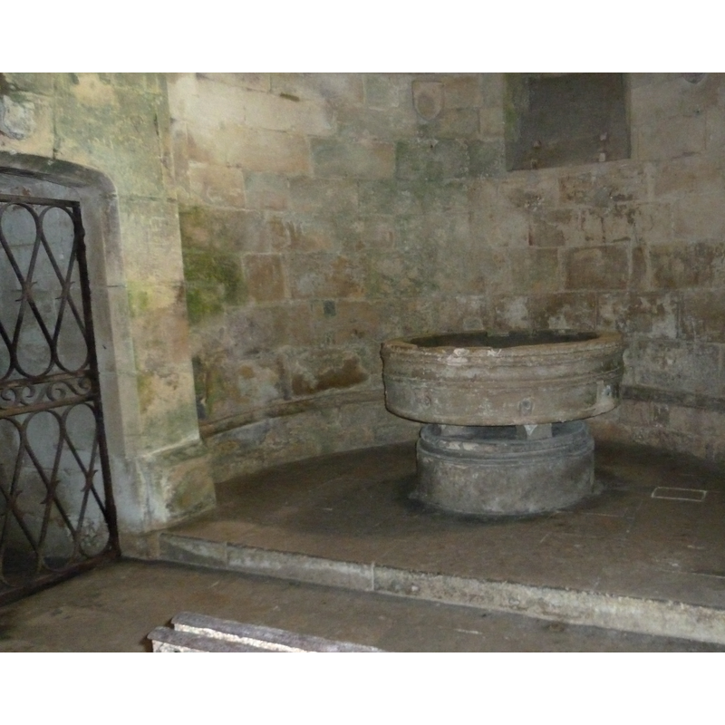 the grate on the left protects access to the old well