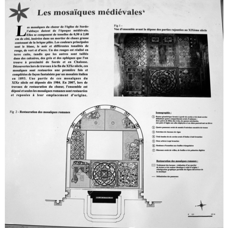 on the mosaics