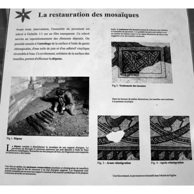 on the mosaics