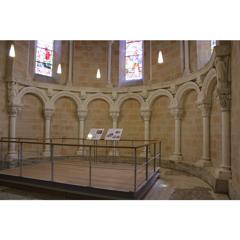 the mosaics area behind the altar