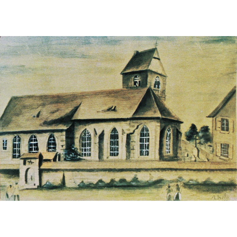 the demolished medieval church