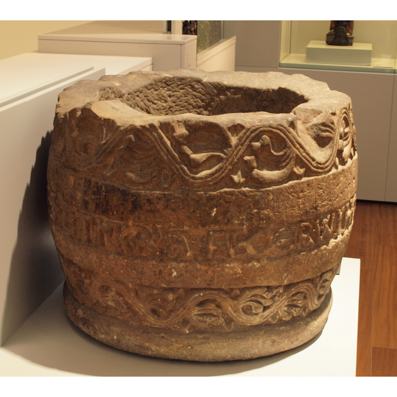 the font as displayed in the Museo in Oviedo, Asturias, in December 2011