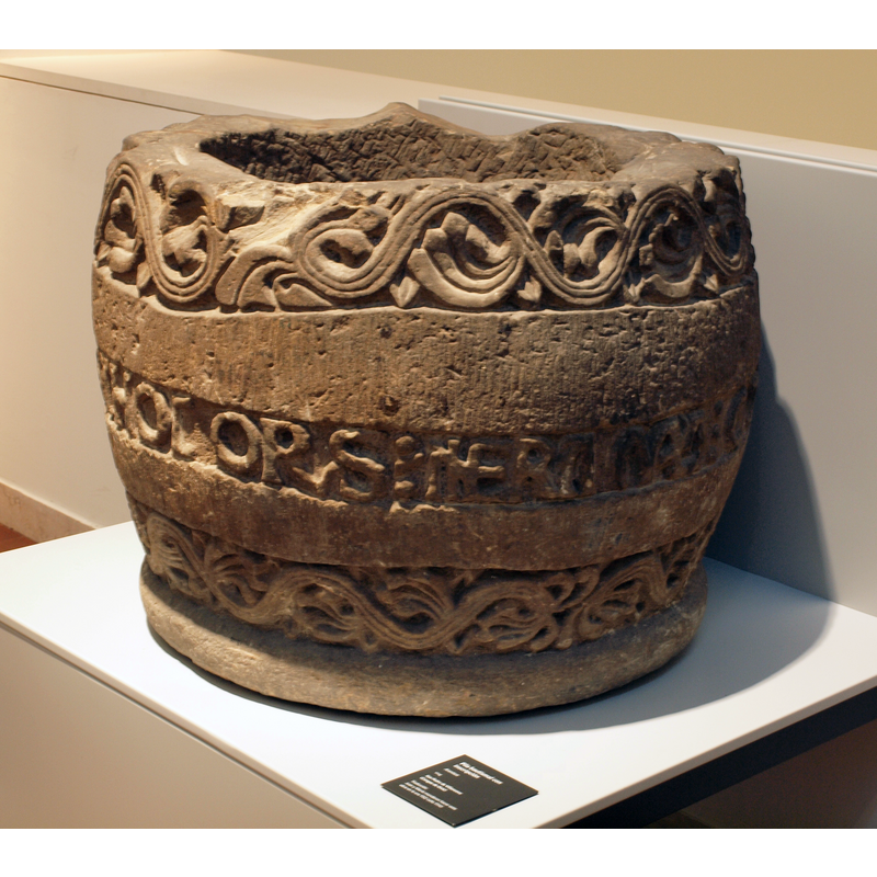 the font as displayed in the Museo in Oviedo, Asturias, in December 2011