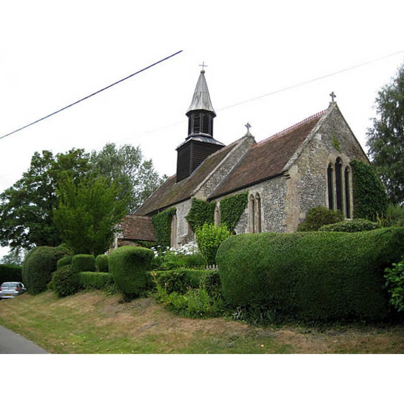image label reads: "Patney: Former St Swithin's Church. The Church was declared redundant and closed for regular public worship by the Diocese of Salisbury in 1992. It is now a private house."