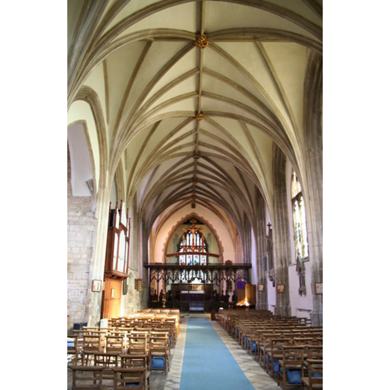 this nave was formerly the north aisle of the abbey church