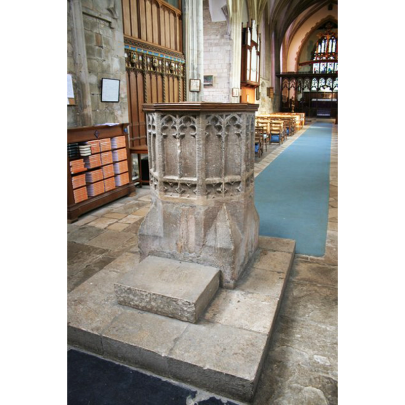 at the west end of the nave