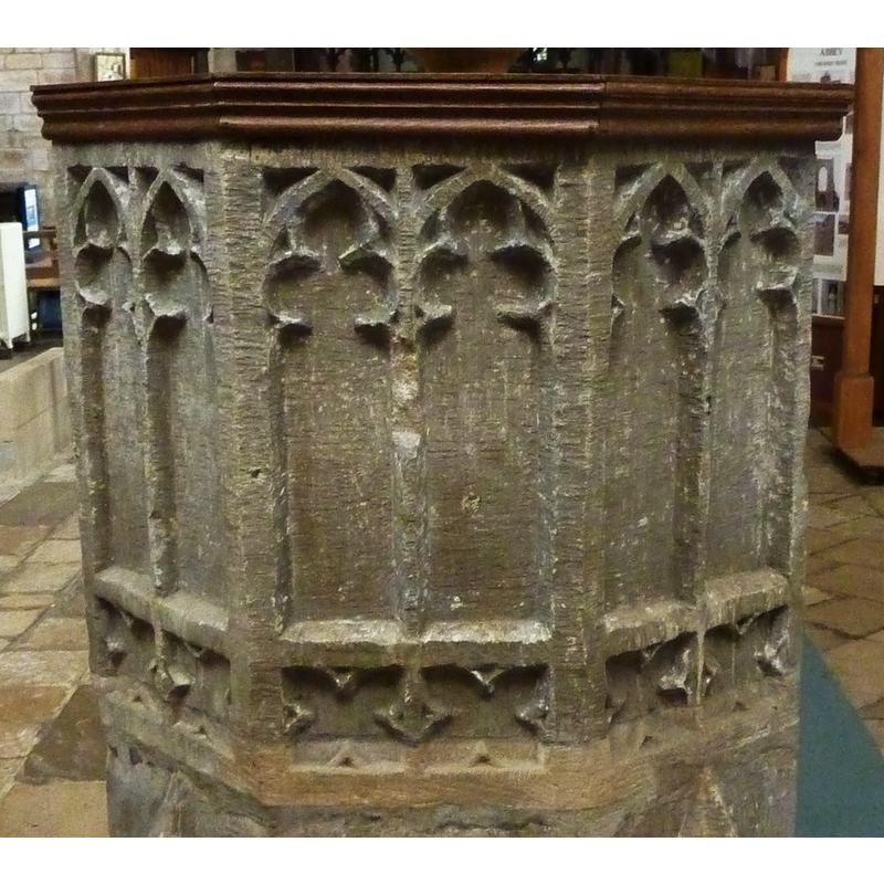 a pair on each of the eight sides of the basin