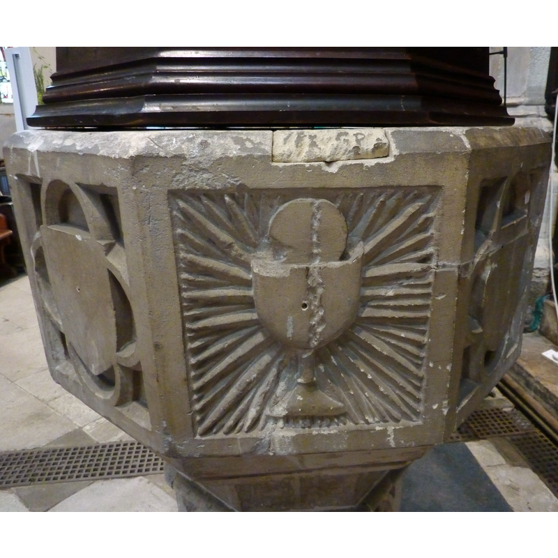 notice the insert repair to the upper rim, probably where a metal staple broke the stone