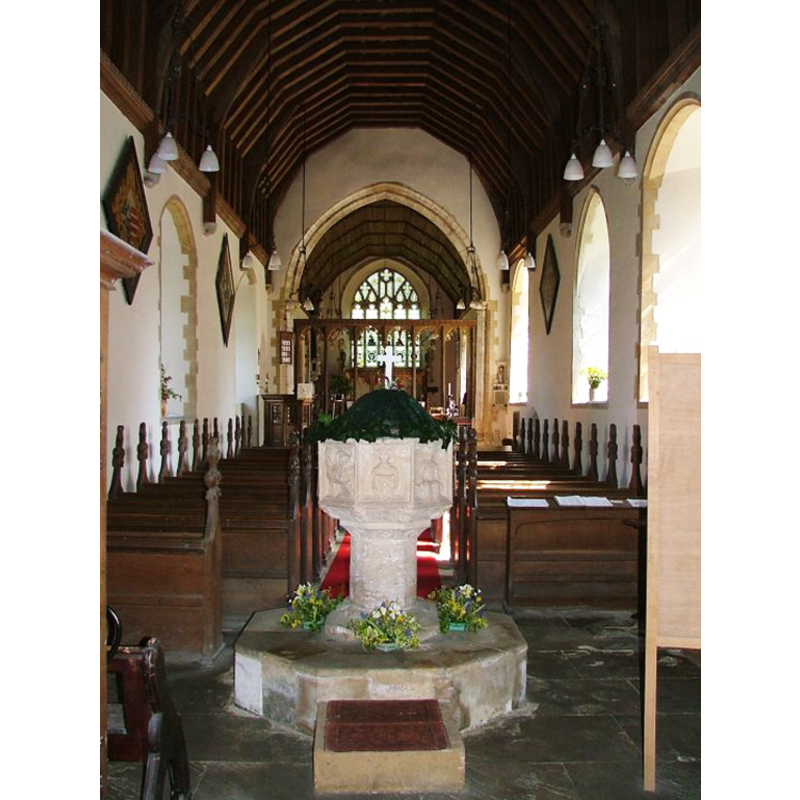 at the west end of the nave
