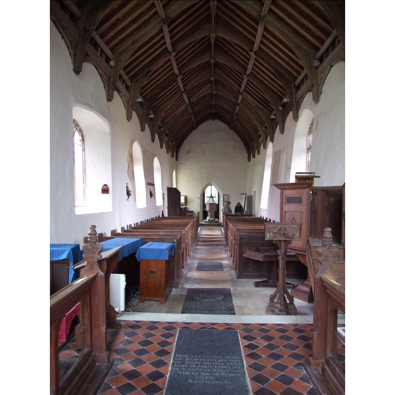 the font and cover visible at the far (west) end