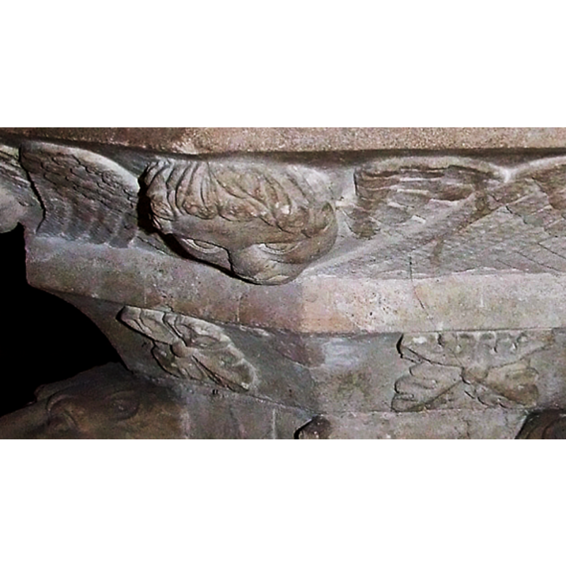at the angles of the upper level of the underbowl chamfer